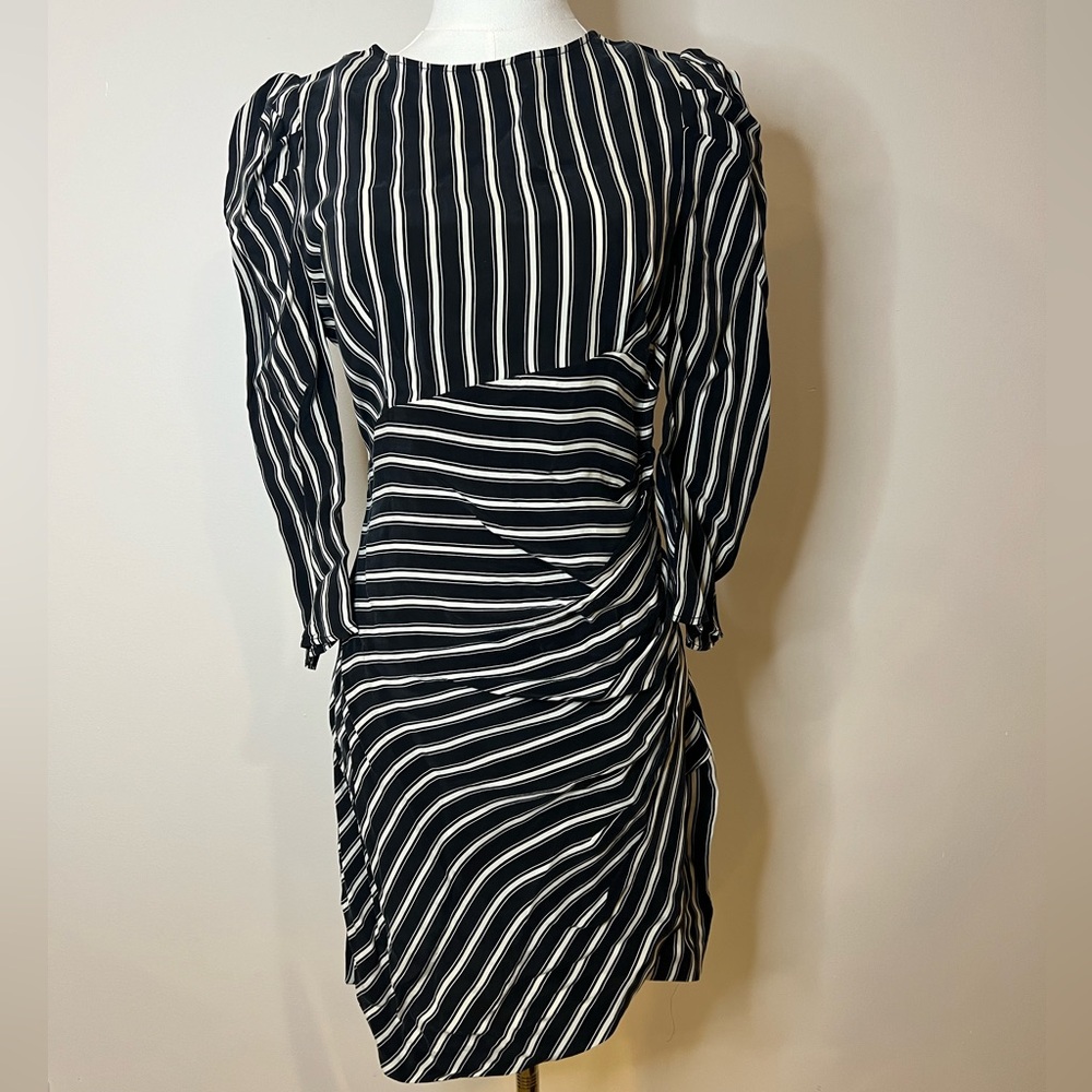 Black and white stripe dress